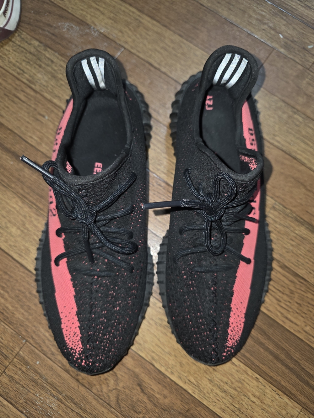 Adidas Yeezy 350 V2 Core RedBlack Athletic Sneakers